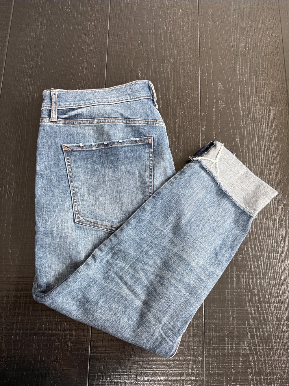 Express Light Blue Cropped Ankle Jeans